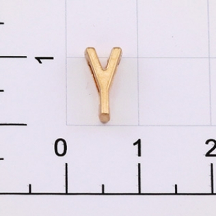 Буквы для наборных браслетов «Y» 10 мм золото