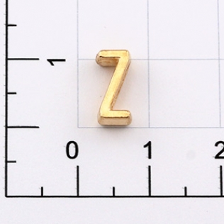 Буквы для наборных браслетов «Z» 10 мм золото