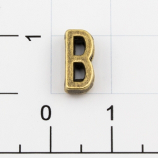 Буквы для наборных браслетов «B» 10 мм антик