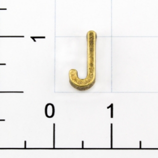 Буквы для наборных браслетов «J» 10 мм антик
