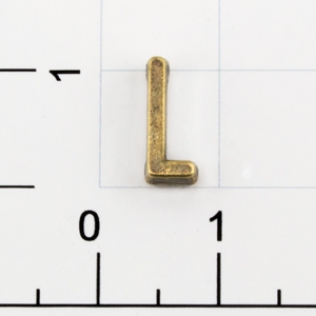 Буквы для наборных браслетов «L» 10 мм антик