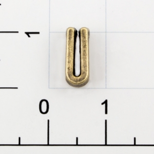 Буквы для наборных браслетов «U» 10 мм антик