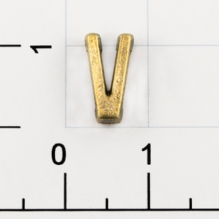 Буквы для наборных браслетов «V» 10 мм антик