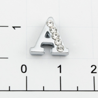 Буквы для наборных браслетов «A» 12 мм никель