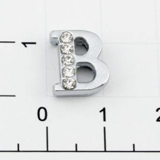 Буквы для наборных браслетов «B» 12 мм никель