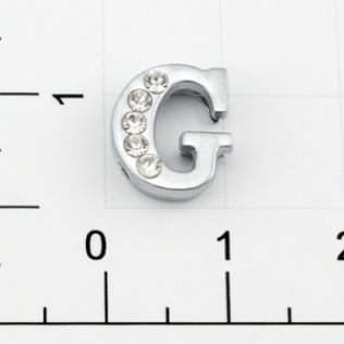 Буквы для наборных браслетов «G» 12 мм никель