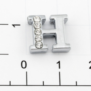 Буквы для наборных браслетов «H» 12 мм никель