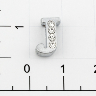 Буквы для наборных браслетов «J» 12 мм никель