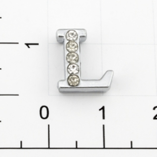Буквы для наборных браслетов «L» 12 мм никель