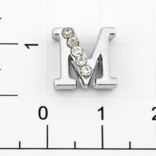 Буквы для наборных браслетов «M» 12 мм никель
