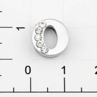 Буквы для наборных браслетов «O» 12 мм никель
