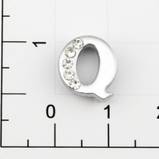 Буквы для наборных браслетов «Q» 12 мм никель