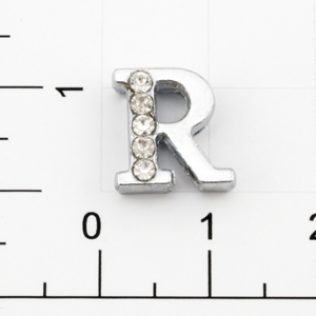 Буквы для наборных браслетов «R» 12 мм никель