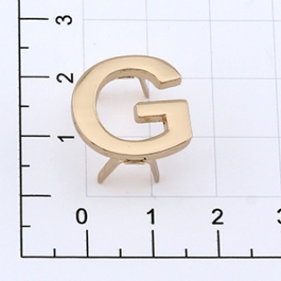 Буквы для наборных браслетов «G» 17 мм золото