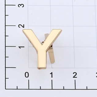 Буквы для наборных браслетов «Y» 16 мм золото