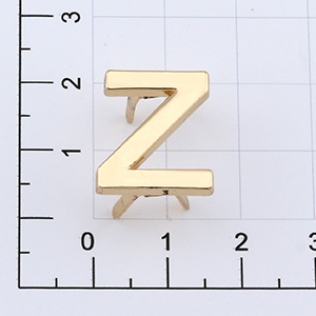 Буквы для наборных браслетов «Z» 16 мм золото