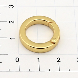 Кольцо карабин 13 мм золото