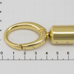 Ручкодержатель с карабином 14 мм золото