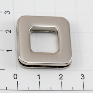 Люверс квадратный на винтах 12 мм никель