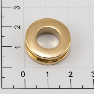 Люверс круглый на резьбе 11 мм золото