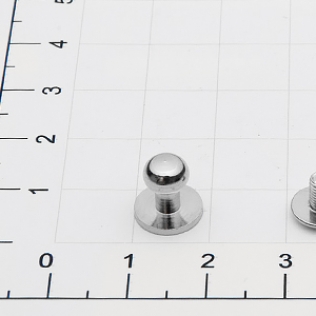 Кобурная кнопка винт 6 мм никель