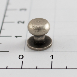 Кобурная кнопка винт 9 мм серебро черное (античное)