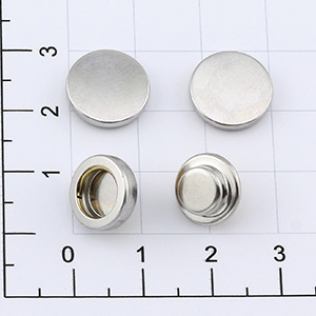 Кнопка усиленная кольцевая COBRAX для одежды и сумок 12 мм никель