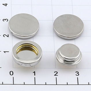 Кнопка усиленная кольцевая COBRAX для одежды и сумок 15 мм никель
