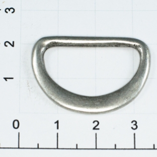 Полукольцо для сумок 25 мм серебро черное (античное)