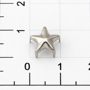 Заклепки звездочка на шипах 10 мм никель