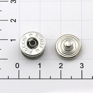 Кнопка для одежды и сумок ALFA 1A1 12 мм никель