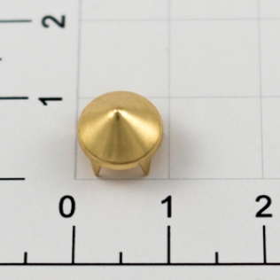 Заклепки конус на шипах 9 мм золото