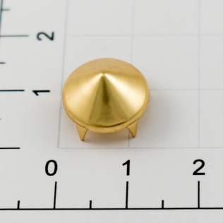 Заклепки конус на шипах 12 мм золото
