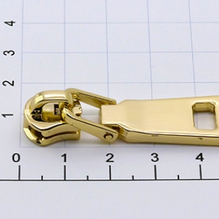 Бегунок для металлической молнии Т-5 5 мм золото