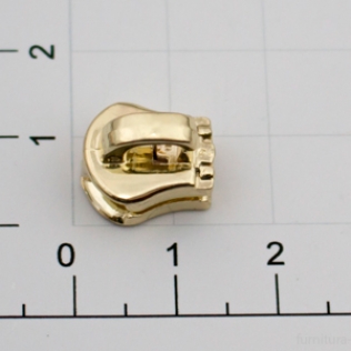 Слайдер для металлической молнии Т-5 5 мм золото белое