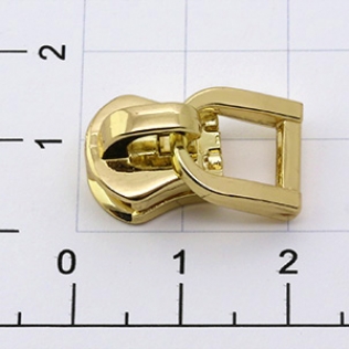 Слайдер для металлической молнии Т-5 5 мм золото