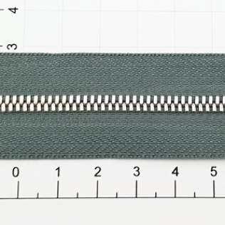 Молния рулонная №3 серая (013), двойное звено 3 мм никель