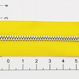 Молния рулонная №3 желтая (504), двойное звено 3 мм никель