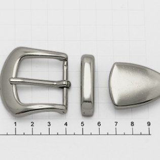 Пряжка комплект для ремня 30 мм никель