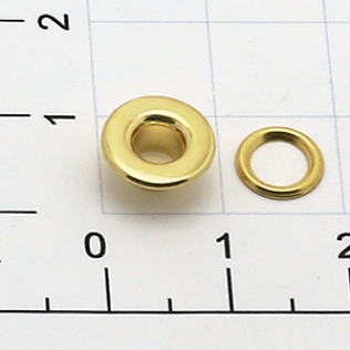 Люверс круглый пластина 4 мм золото