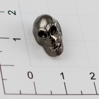 Заклепки череп на шипах 8 мм оружейный металл