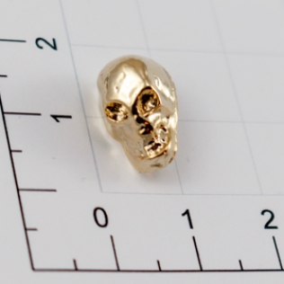 Заклепки череп на шипах 8 мм золото
