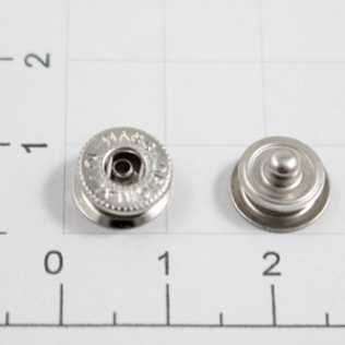 Кнопка потайная для одежды и сумок ALFA 0A 10 мм никель