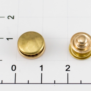 Кнопка для одежды и сумок ALFA 01A1 10 мм золото