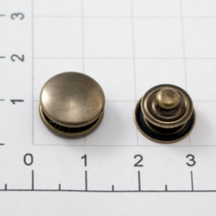 Кнопка для одежды и сумок ALFA 1A1 12 мм антик
