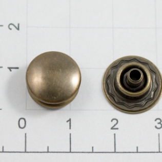 Кнопка для одежды и сумок KAPPA 01A 12 мм антик