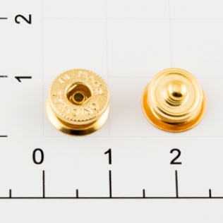 Кнопка потайная для одежды и сумок ALFA 0A 10 мм золото