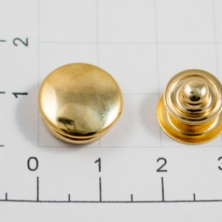 Кнопка для одежды и сумок ALFA 1A2 14 мм золото
