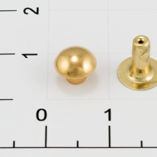 Клепки круглые полушар 6 мм золото