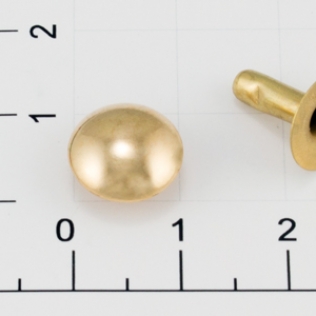 Клепки круглые полушар 11 мм золото
